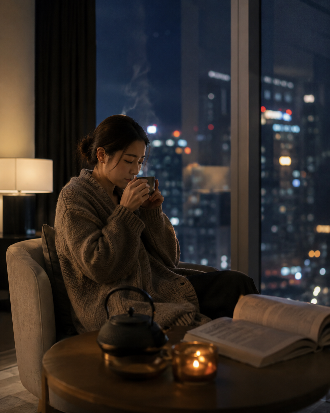 Evening slow tea ritual